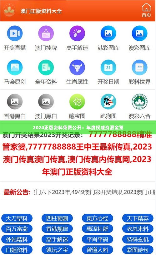 2024正版資料免費公開，獲取優(yōu)質(zhì)資源的全新途徑，優(yōu)質(zhì)資源獲取新途徑，2024正版資料免費公開